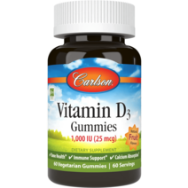 칼슨랩스 비타민 D3 1000IU 25mcg 내추럴 프루트 글루텐 프리 구미, 60개입, 1개