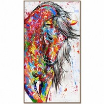 대형그림 거실인테리어액자 대형 추상 말 유화 캔버스에 인쇄 현대 HD 작품 홈 거실 Cuadro, [11] 100x200cm no frame, [01] As picture show
