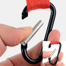 차키케이스 캠핑카렌트 캠핑소품 경기도캠핑장 차박캠핑장 인천캠핑장 행거고리 레이캠핑카 캠핑카대여 다용도 비너형 벨크로 걸이 1P, 블랙