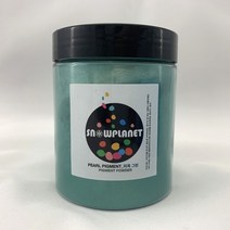 스노우플래닛 칼라펄 안료 Mica 마이카 펄 피그먼트 파우더 100g, 피콕 그린