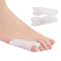발가락골무 1 pair little toe 새끼 손가락 발 엄지 매일 사용 외반 외반 실리콘 교정 젤 건막류 가드 풋 케어 분리기, 2개