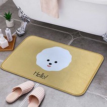 강아지 얼굴 러그 예쁜 욕실 주방 베란다 데코 매트3E.0EA, 11_WILDCAMP