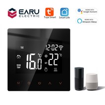 tuya wifi smart thermostat electric floor heating trv water gas 보일러 온도 음성 remote controller for goog, 와이파이-me81g