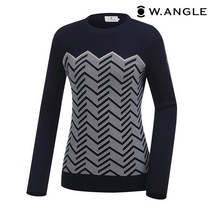 *본사직영* [와이드앵글] 여성 변형패턴 라운드넥 풀오버 WWU19K03N4