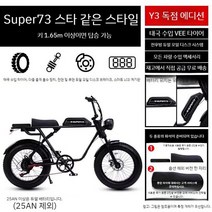 super73 전기 자전거 이륜 동력 전동보조 배터리 바이크 전기자전거 지디 엑스라이더, 36아, Y3에디션/삼성 배터리등