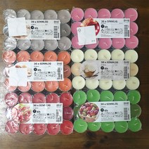 이케아 신리그 미니향초30입 1+1 ( 총60개 선택2), 레드, 그린