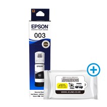 엡손 EPSON 정품잉크 T00V L1110 L3100 L3101 L3110 L3150 L5190, 정품_T00V100 검정+항균물티슈, 1개