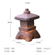 일본 정원 램프 태양광 충전 빌라 화단 전원주택 야외 인테리어 잔디 램프, 솔라 스톤 타워 라이트 A형