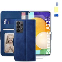 삼성 갤럭시 A23 4G 5G 지갑형 카드수납 다이어리 휴대폰리 케이스 Galaxy A23 Leather wallet case 적용+지문인식 보호필름 풀세트