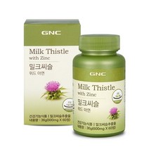 지엔씨 [지엔씨](무료배송) 밀크씨슬 위드 아연 (60정) 30일분, 기타