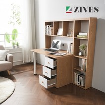 데이브 편수책상세트 서랍형 책장포함, 워시