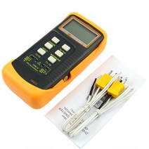 Dual 2 Probe Sensor K-Type Digital Thermometer Thermocouple 1300°C 2372°F, 주황색