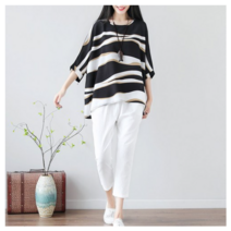 녕동 ZH1941D 가오리핏 루즈핏 봄 여름 우아한 린넨 티셔츠