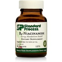 standard process b6-niacinamide - 비타민 b6 니아신 아스코르브산 영지버섯 표고버섯 등이 함유된 에너지 대사 심장 건강 및 소화 보조제 - 90정, 90카운트(1팩)