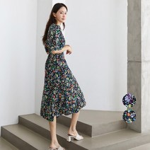 프롬코 여름 앵초 꽃 플라워 롱 원피스 [자체제작 FRC67]