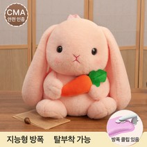 탈부착식 손난로 인형 겨울 충전식 뽀글이 장난감 온수팩 손난로 뽀글이, 핑크토끼