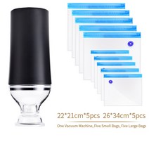USB 실러 지퍼 가정용 무선 진공 포장기, 협력사, 블랙 10pcs 가방