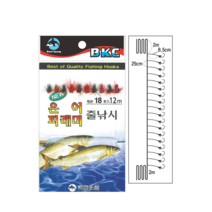 [오기몰] 백경 은어 피래미 줄낚시 줄줄이 18본 채비 바늘 낚시 BK-808, 1개