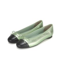 [AK수원점] 바바라 호일 양가죽 포인트컬러 리본 플랫 BBG101GN