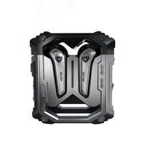 노캔 메카 스타일 블루투스 헤드셋 ENC 진정한 무선 야외 스포츠 멋진 용, 01 Matte Black
