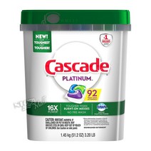 캐스케이드 플래티넘 식기세척기 세제 프레쉬 향 Cascade Platinum Dishwasher Detergent Fresh Scent 92개
