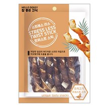 치석제거 소형견 간식 오리 트위스트 스틱8p 2개 칼슘