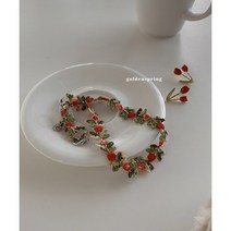1+1 (4Color) 여신 플라워 초커 꽃 레이스 레이어드 목걸이