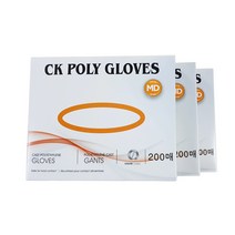 일회용비닐장갑 위생장갑 200매 폴리글러브 CK 병원용 보건용, 200, 1개