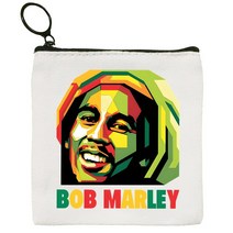 드로잉 일러스트 케이스 보관 Bob Marley 레게 음악 힙합 만화 동전 지갑 여성 미니 캔버스 아트 귀여운, 10 M