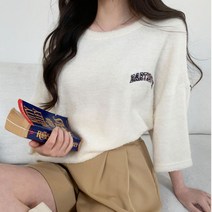 여자 루즈 핏 자수 포인트 요즘유행 티셔츠 직장인