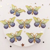 새로운 10pcs 수지 수지 2538mm 블링 다채로운 나비 플랫 백 라인 석 1 구멍, 이십 일