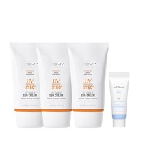[맥퀸뉴욕] UV 데일리 선크림(베이스/매트) 50ML 3개 SPF50 PA+++ (+수딩크림 미니7ml), 선크림(베이스)3개