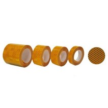 10mmX2.5M 프리즘형 반사테이프 3M 황색 안전띠 라인테잎 접금근지 축광시트 야간작업