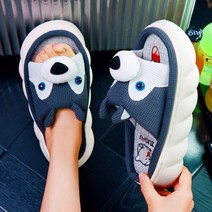 등산 방한부츠 아웃도어 두꺼운 플랫폼 홈 슬리퍼 여성 린넨 슬리퍼 봄 여름 실내 신발 만화 동물 미끄럼