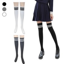 에이치마트 밀림방지 삼선롱 오버 니삭스 3종세트