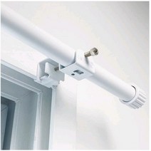 무타공 못없이 다는 커튼봉 브라켓 + 뉴모던 커튼봉 세트, 화이트(1세트2개입) + 8자 커튼봉