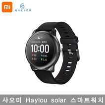 샤오미 Haylou solar 솔라 스마트워치 LS05 글로벌버전 한글 메시지 지원 예약 판매, 블랙, Haylou 스마트워치 Solar