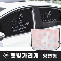 [KT알파쇼핑]차량용 커튼 자동차 자석 햇빛가리개 (기린, 사슴_W3D4CCD