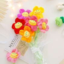 인형 꽃다발 기념일선물 화환 스마일인형 생일 졸업식 학예회 유치원 재롱잔치 단체 대량, 장미꽃, 1송이, 토끼 불포함