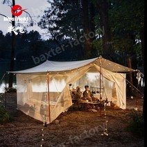 풀세트 렉타 타프 모기장 메쉬 스크린 소이밀크 프리미엄 육각 매쉬 그늘막, 3.9x5.1m, 메쉬 캐노피 텐트