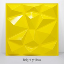 30x30cm 3d 벽 패널 3d 벽 스티커 릴리프 아트 벽 패널 스티커 거실 주방 침실 홈 장식 파티 백, 02 Bright yellow
