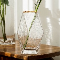 사각 유리 화병 빈티지 수경재배 유리병 꽃 화병, 옵션명, 사각(소)