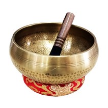 이도다완 접시 이천 도자기 사기 4인 그릇 세트 차크라 균형 노래 그릇 황동 차임 티베트어, 03 3.7inch