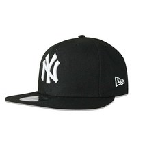 New Era New York Yankees 조절 가능한 9Fifty MLB 플랫 빌 야구 모자 950, Black
