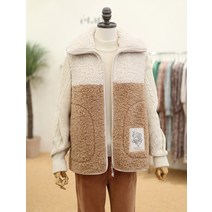 [아울렛 백화점] [써스데이 아일랜드] 컬러 배색 무스탕 베스트 T218MLT239(1306315)