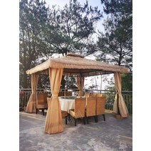 파고라 야외 팔각정 평상 인테리어 차양막, 5x5m