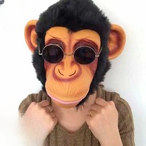 동물 마스크 얼굴 물고기 호랑이 말 머리 고릴라 가면, 기린 모자