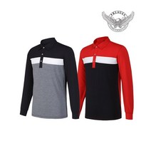 [KLAUS]S/S시즌 남성 배색 기본 긴팔카라티 KL4027