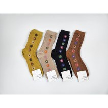 꽃무늬 패션 중목 장목양말 10켤레세트