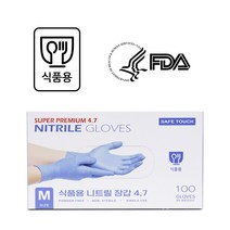 니트릴 글러브 4.7 (100개x1팩), M